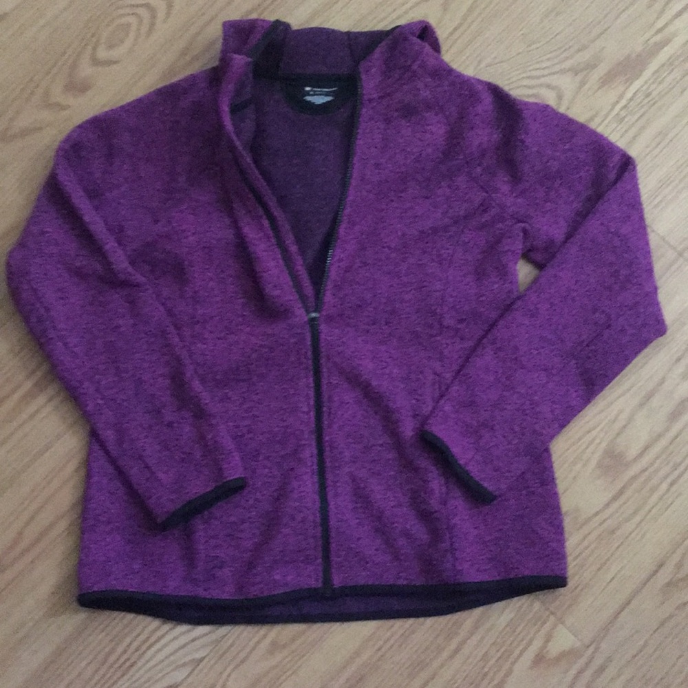 Purple zip up with hoodie